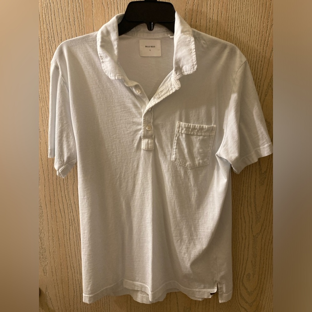 White Billy Reid size L SS polo